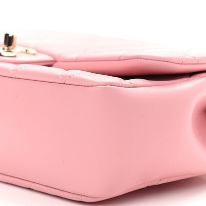 Chanel Lambskin Quilted Resin Bi-Color Chain Flap Bag Pink 9 of 9