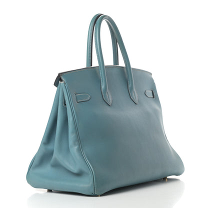 Hermes Gulliver Birkin 35 Blue Jean 3 of 19