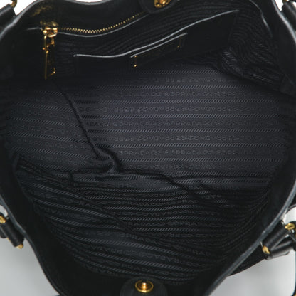 Prada Vitello Daino Side Pocket Tote Nero Black 5 of 6
