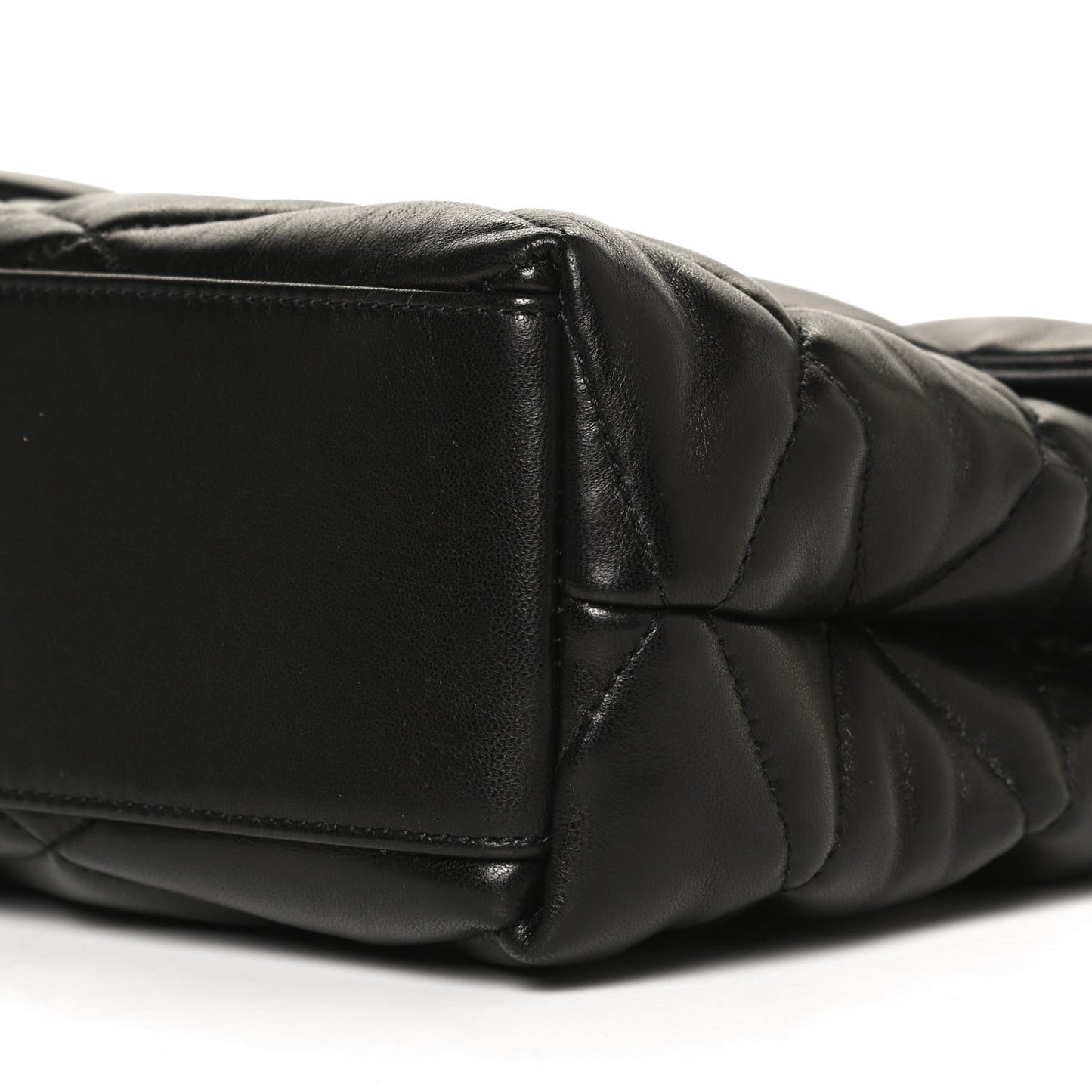 Lambskin Quilted Sade Puffer Envelope Clutch Black