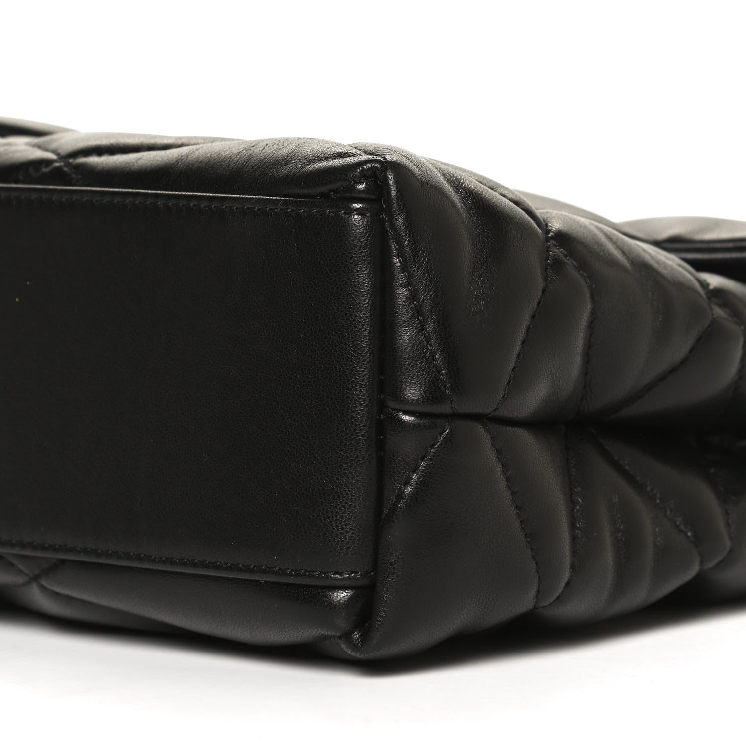 Saint Laurent Lambskin Quilted Sade Puffer Envelope Clutch Black 11 of 11