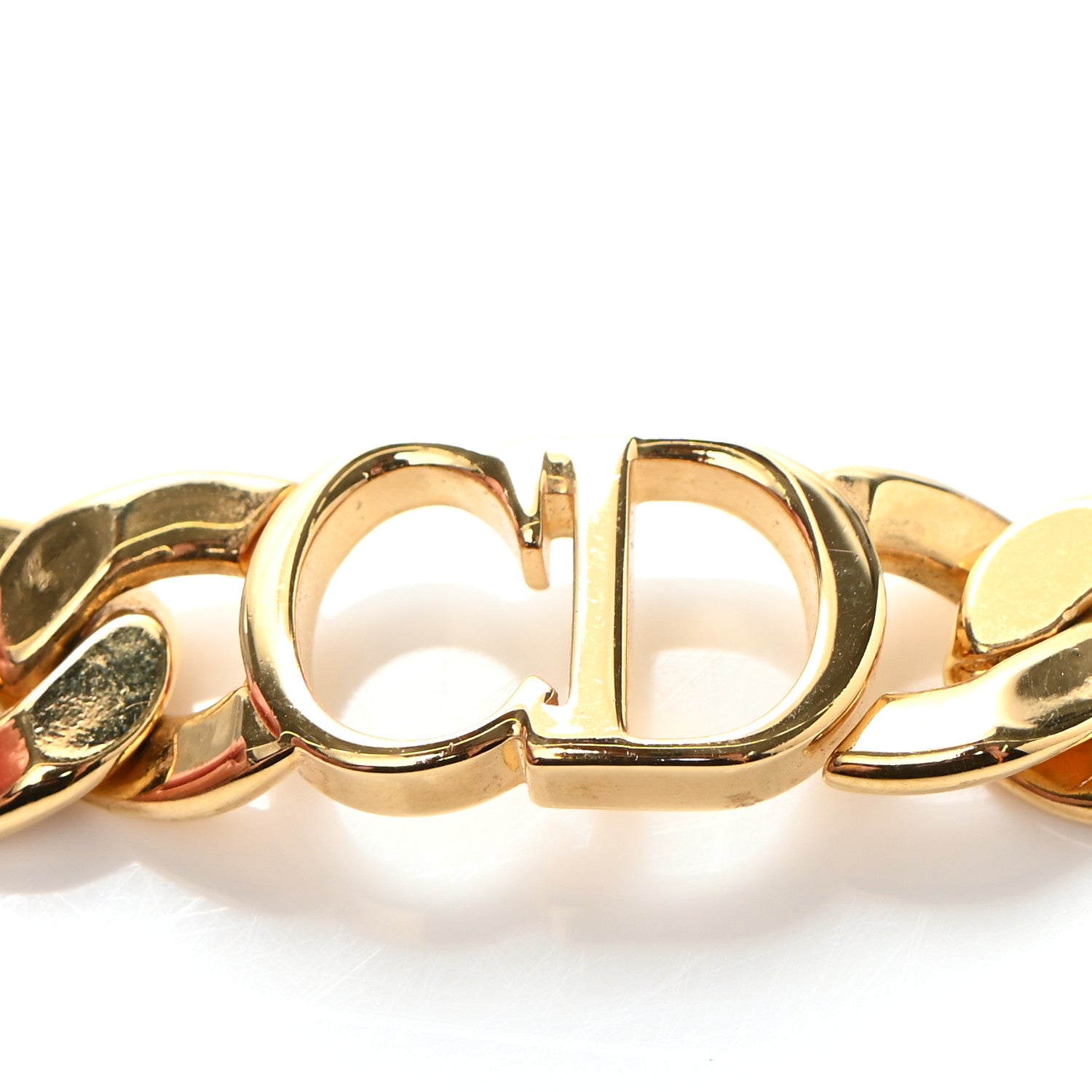 Christian Dior Metal Danseuse Etoile Chain Choker Necklace Gold 6 of 6