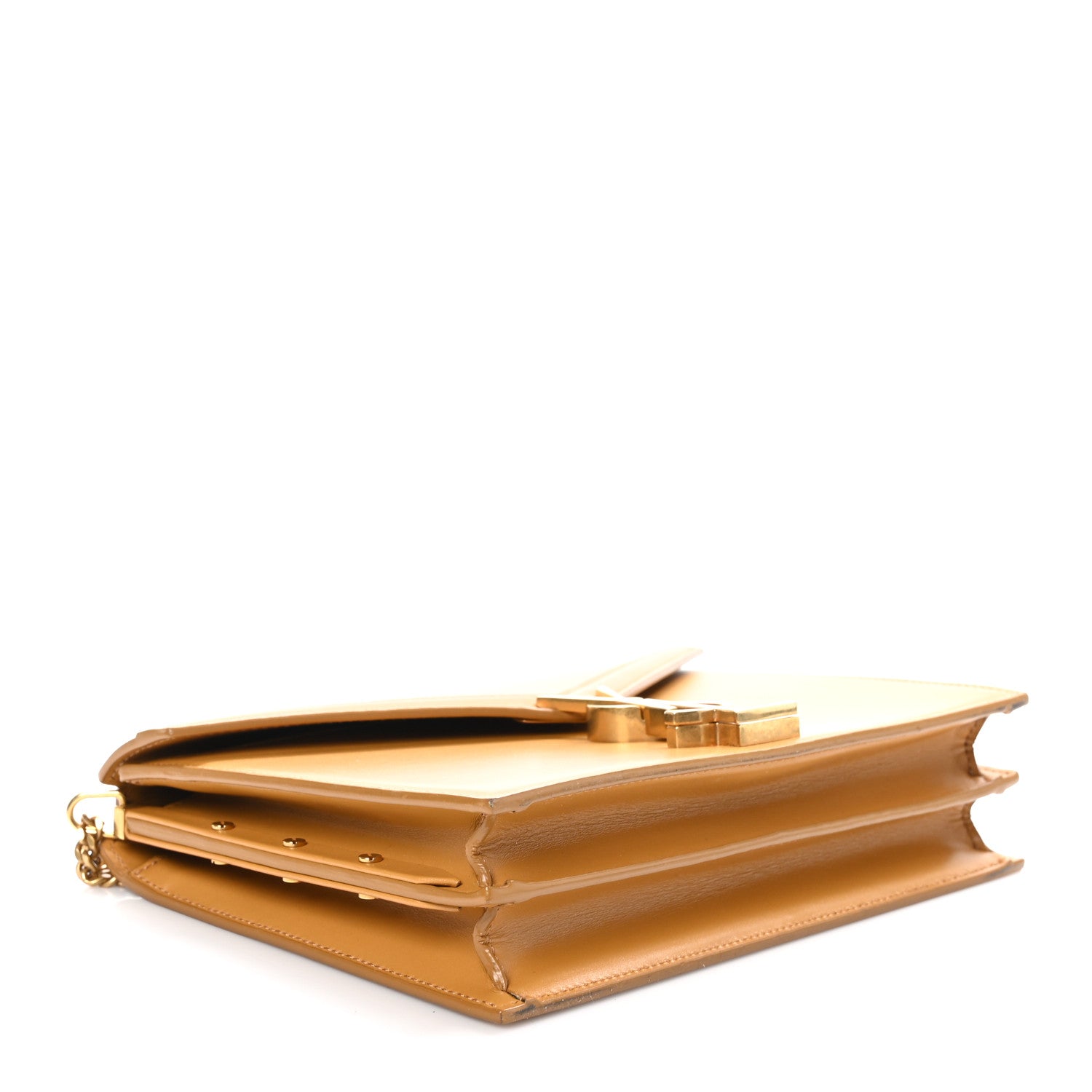 Saint Laurent Smooth Calfskin Monogram Cassandra Clasp Bag Dark Sun 4 of 12