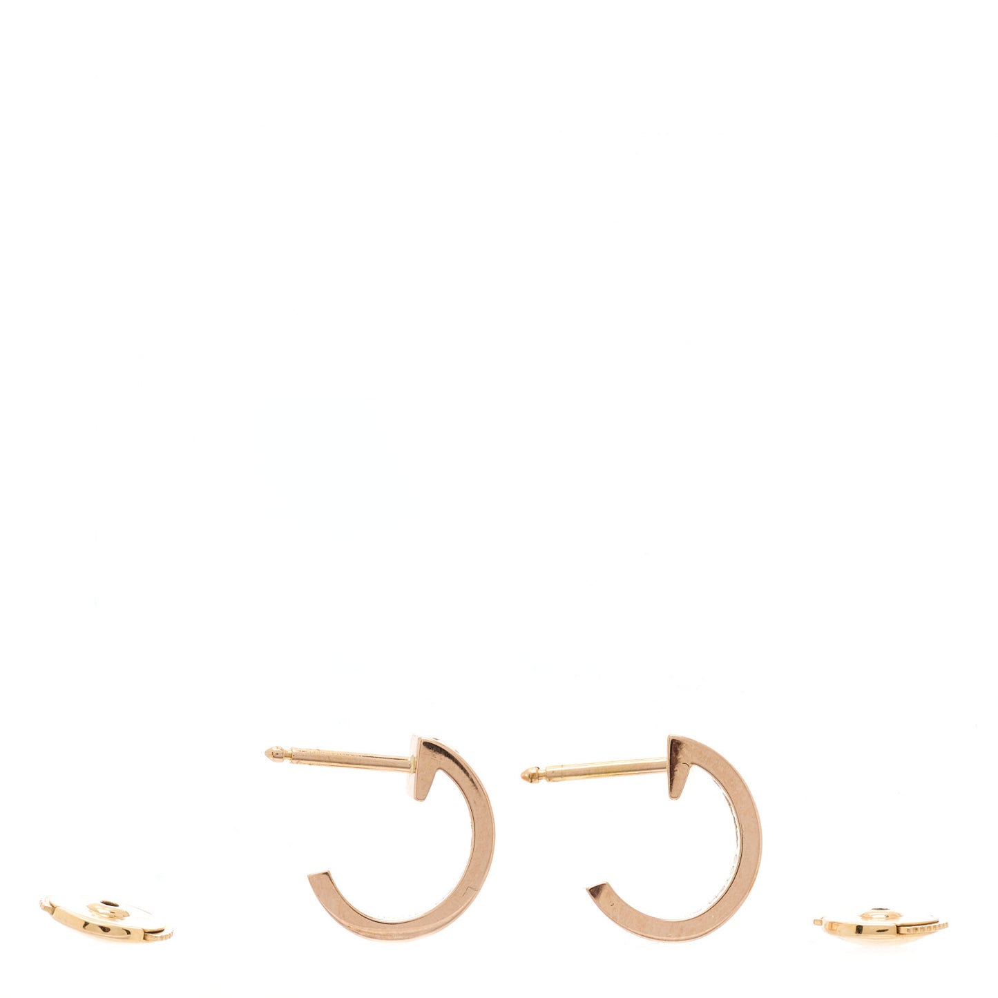 18K Pink Gold Small LOVE Hoop Earrings