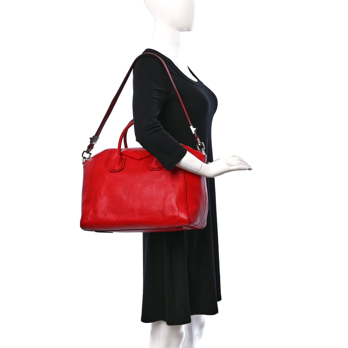 Sugar Goatskin Medium Antigona Red