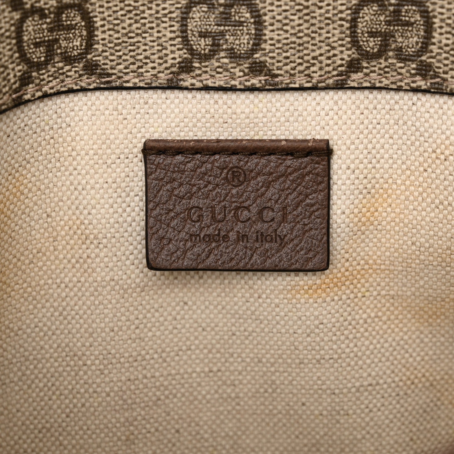 GG Supreme Monogram Neo Vintage Web Belt Bag Brown
