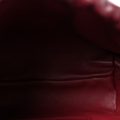 Chanel Lambskin Quilted Drawstring Clutch With Strap Dark Burgundy 5 of 10