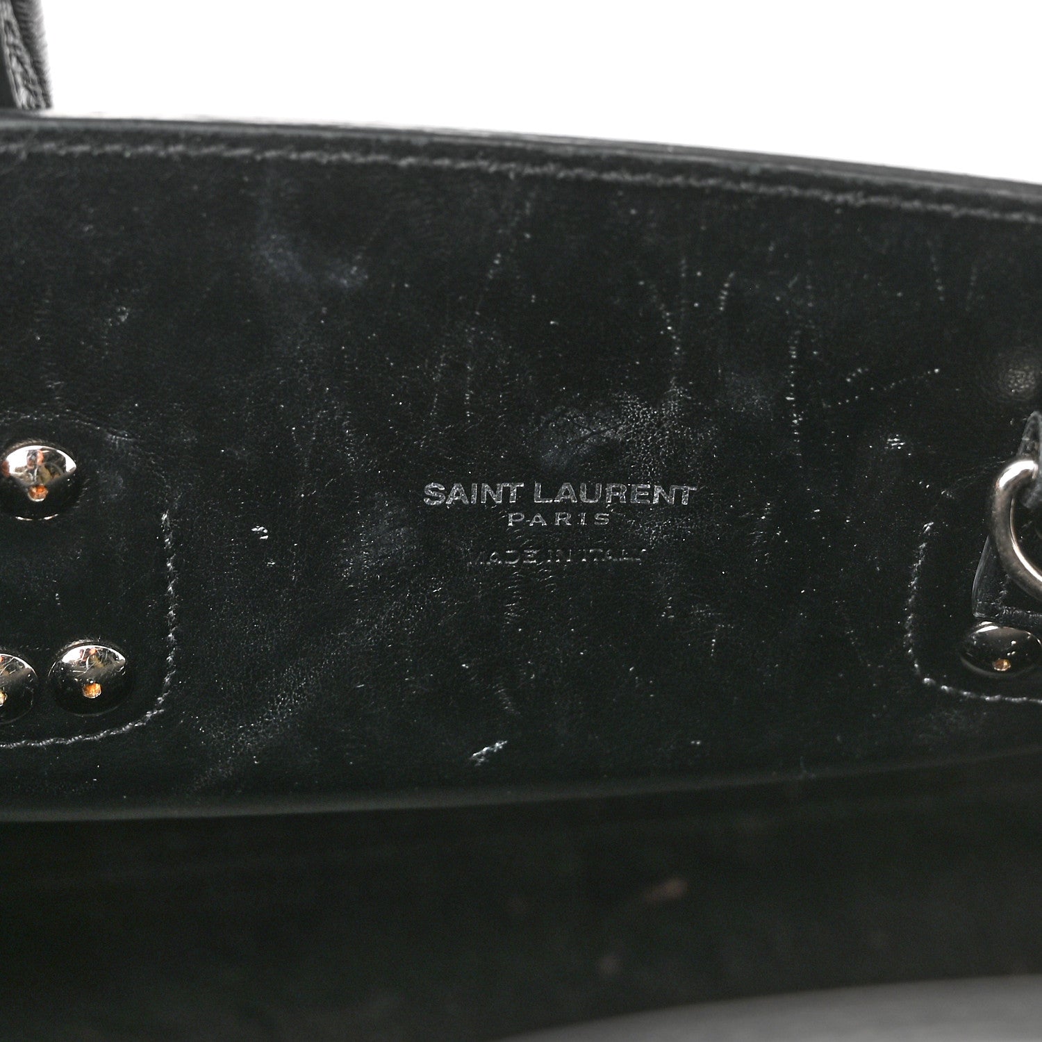 Saint Laurent Calfskin Crocodile Embossed Nano Sac De Jour Black 6 of 13