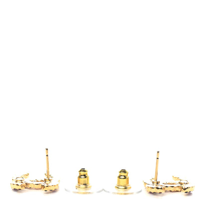 Chanel Crystal Over The Rainbow CC Earrings Gold Multicolor 3 of 3
