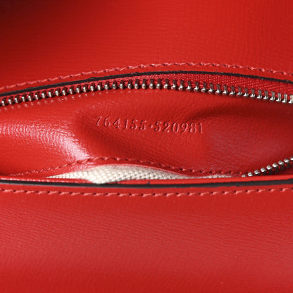 Gucci Demetra Small Horsebit 1955 Asymmetric Shoulder Bag New Cherry Red 7 of 10