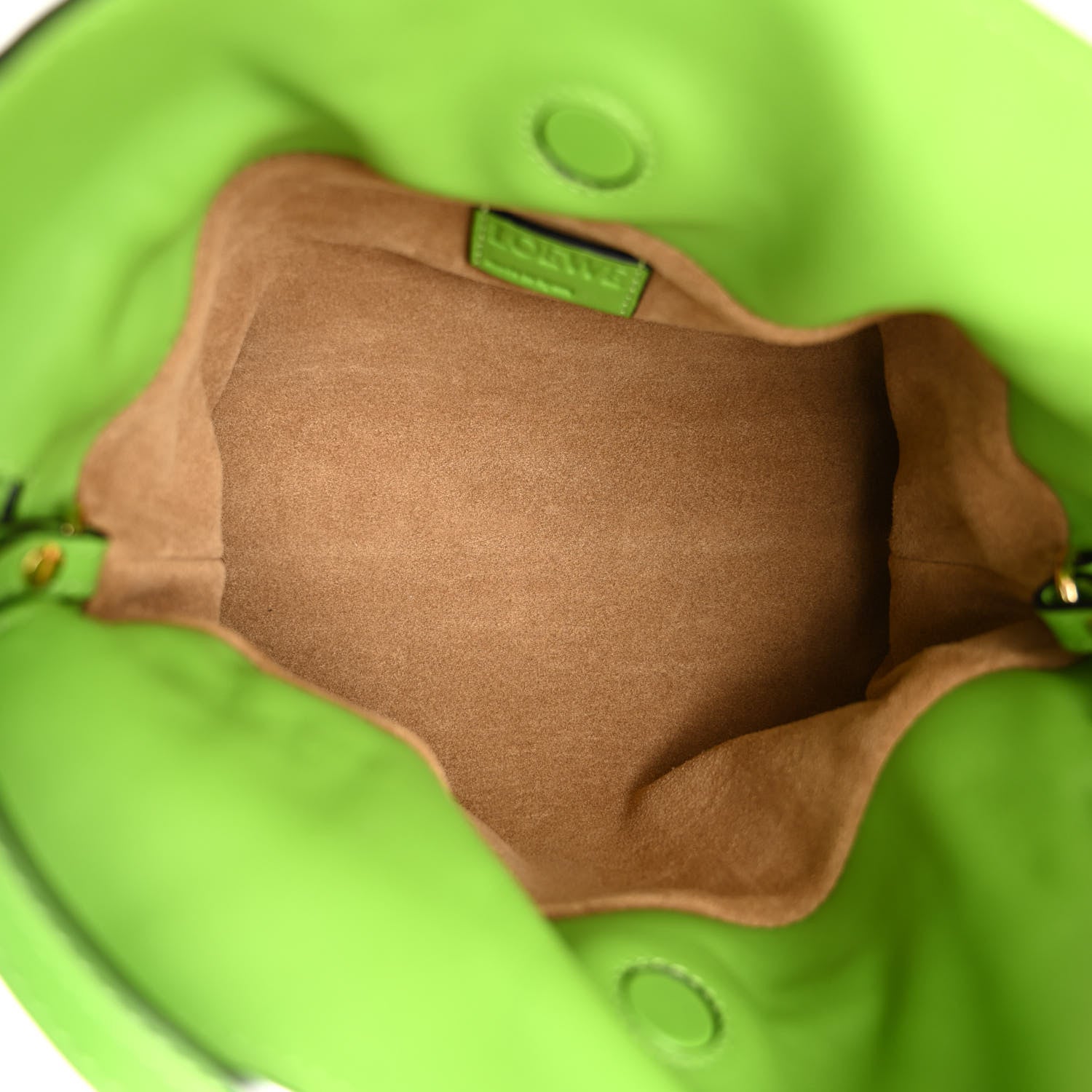 Loewe Calfskin Mini Flamenco Knot Clutch Apple Green 5 of 11