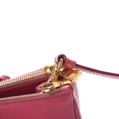 Prada Saffiano Small Galleria Double Zip Tote Fuxia 20 of 22