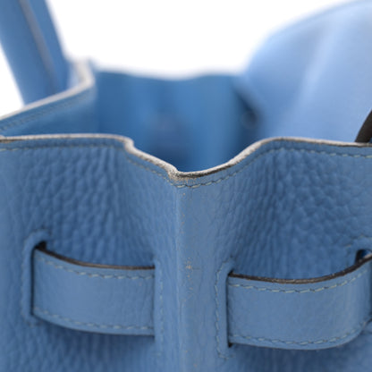 Hermes Taurillon Clemence Birkin 35 Azure 15 of 24