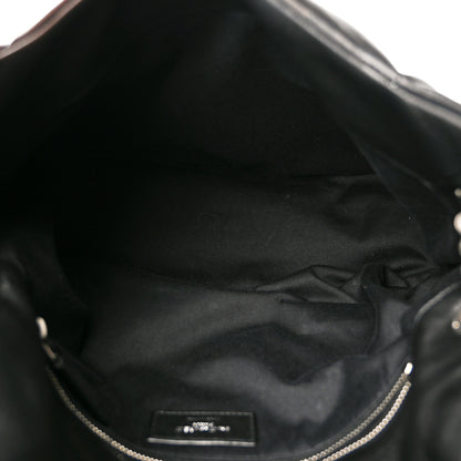 Saint Laurent Lambskin Quilted Medium Loulou Puffer Monogram Chain Satchel Black 5 of 11