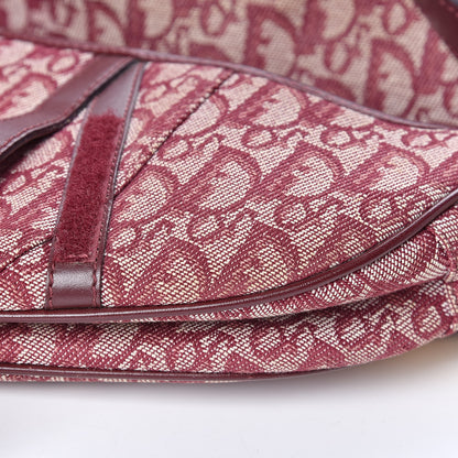 Christian Dior Monogram Saddle Bag Burgundy 12 of 16