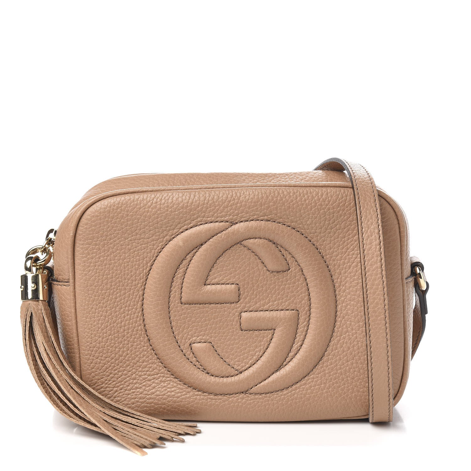Gucci Pebbled Calfskin Small Soho Disco Bag Rose Beige 1 of 9