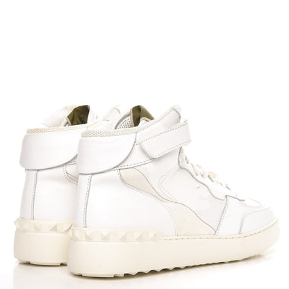 Valentino Garavani Calfskin Rockstud High Top Sneakers 39.5 White 4 of 11