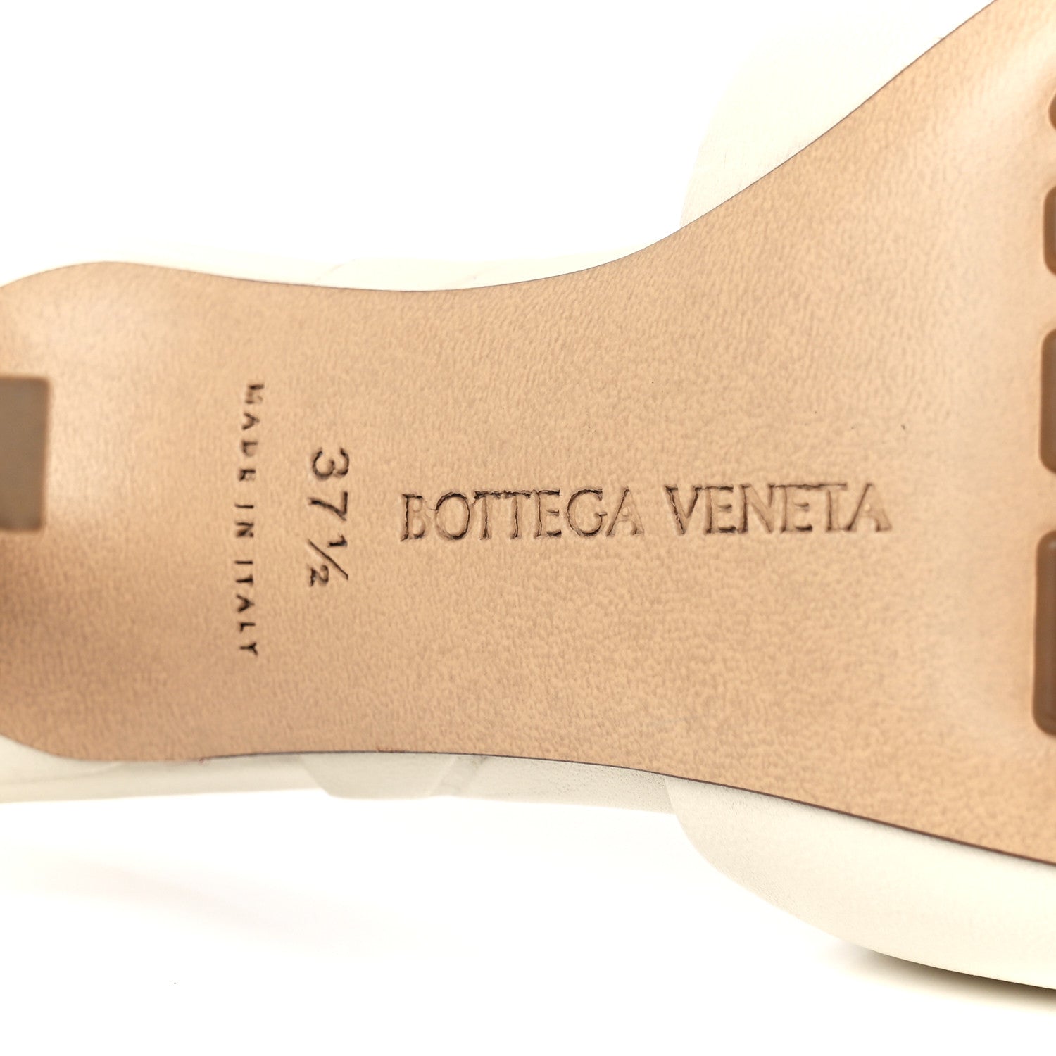 Bottega Veneta Nappa Quilted Rubber Lido Mule Sandals 37.5 Sea Salt 6 of 8