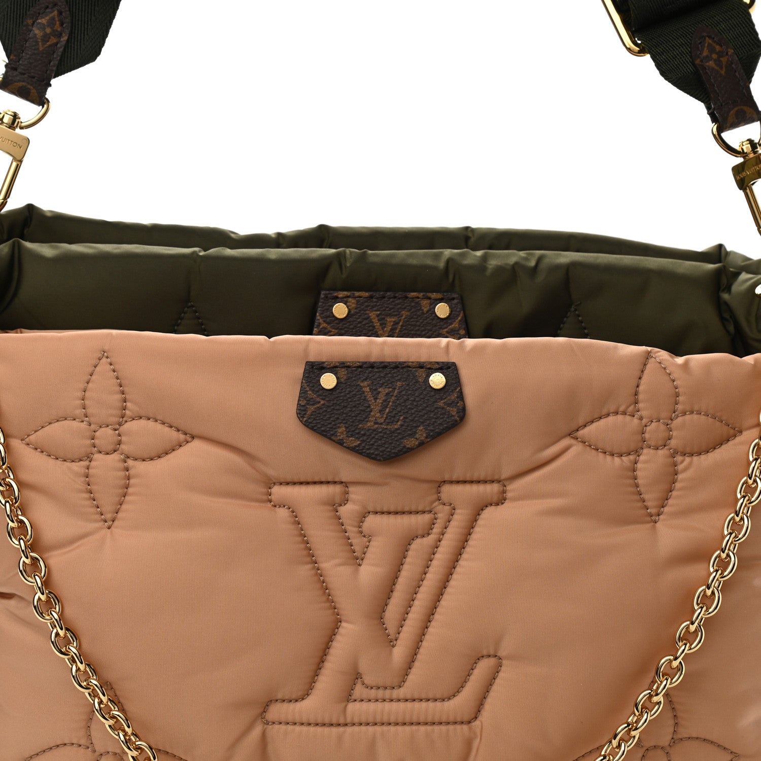 Louis Vuitton Econyl Monogram Pillow Maxi Multi Pochette Accessories Kaki Beige 8 of 10