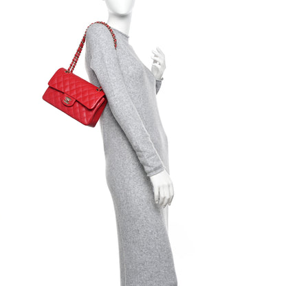 Chanel Caviar Quilted Small Double Flap Red 2 of 11