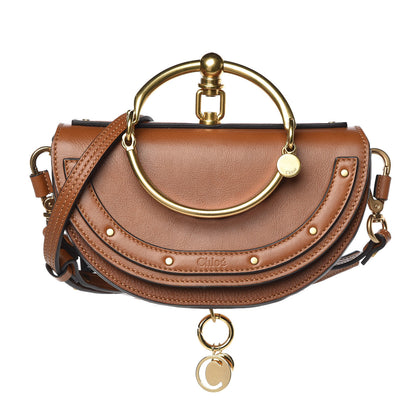 Chloe Calfskin Small Nile Bracelet Minaudiere Bag Caramel 1 of 10