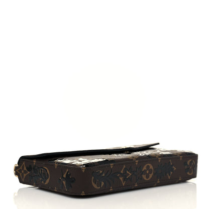 Louis Vuitton Monogram Blossom Pochette Felicie Chain Wallet Black 5 of 14
