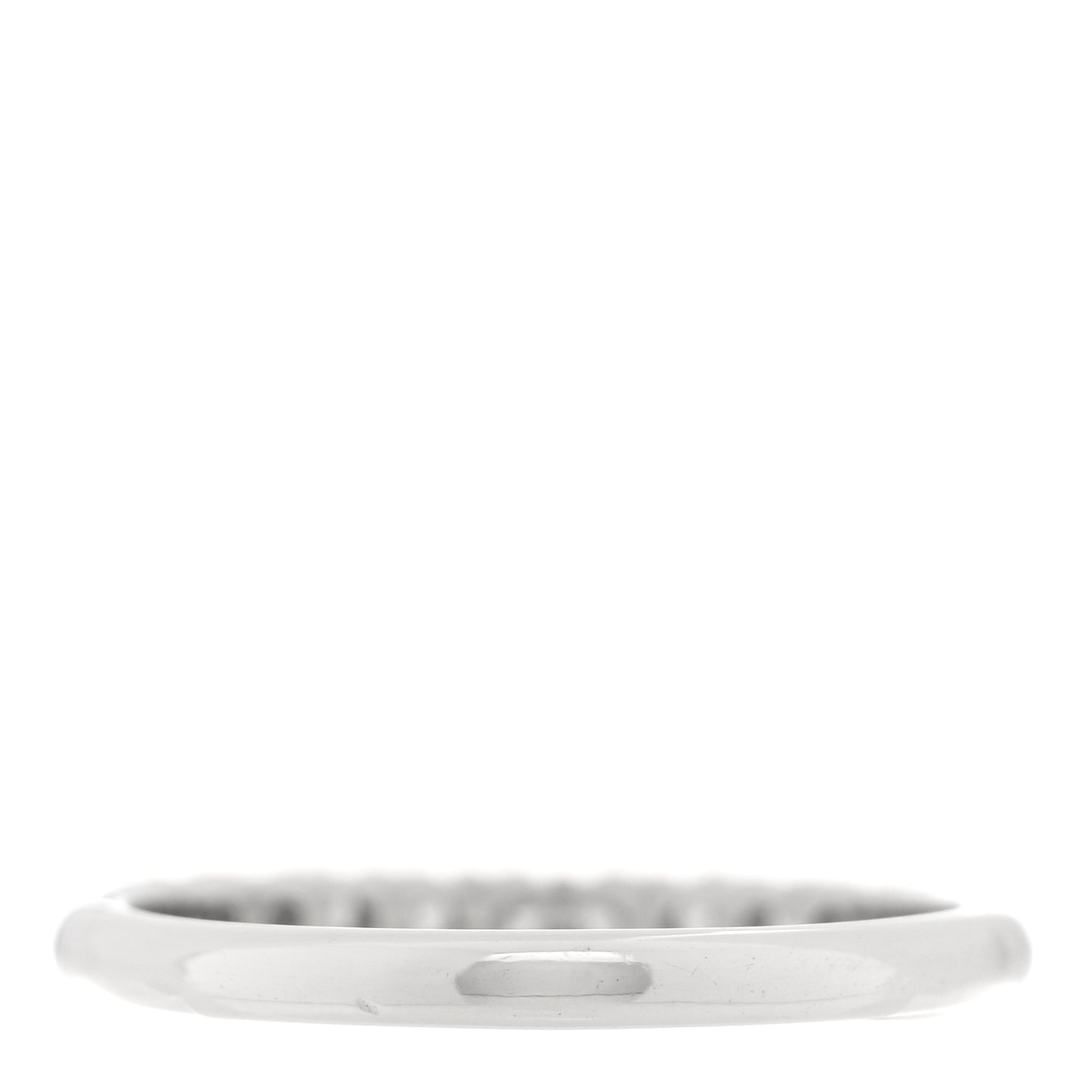 Platinum Diamond .27ctw 2.2mm Half Circle Forever Band Ring 56 7.5