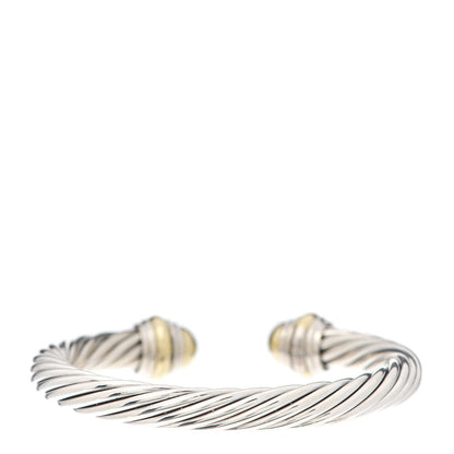 David Yurman Sterling Silver 14K Yellow Gold 7mm Cable Classics Bracelet 3 of 4