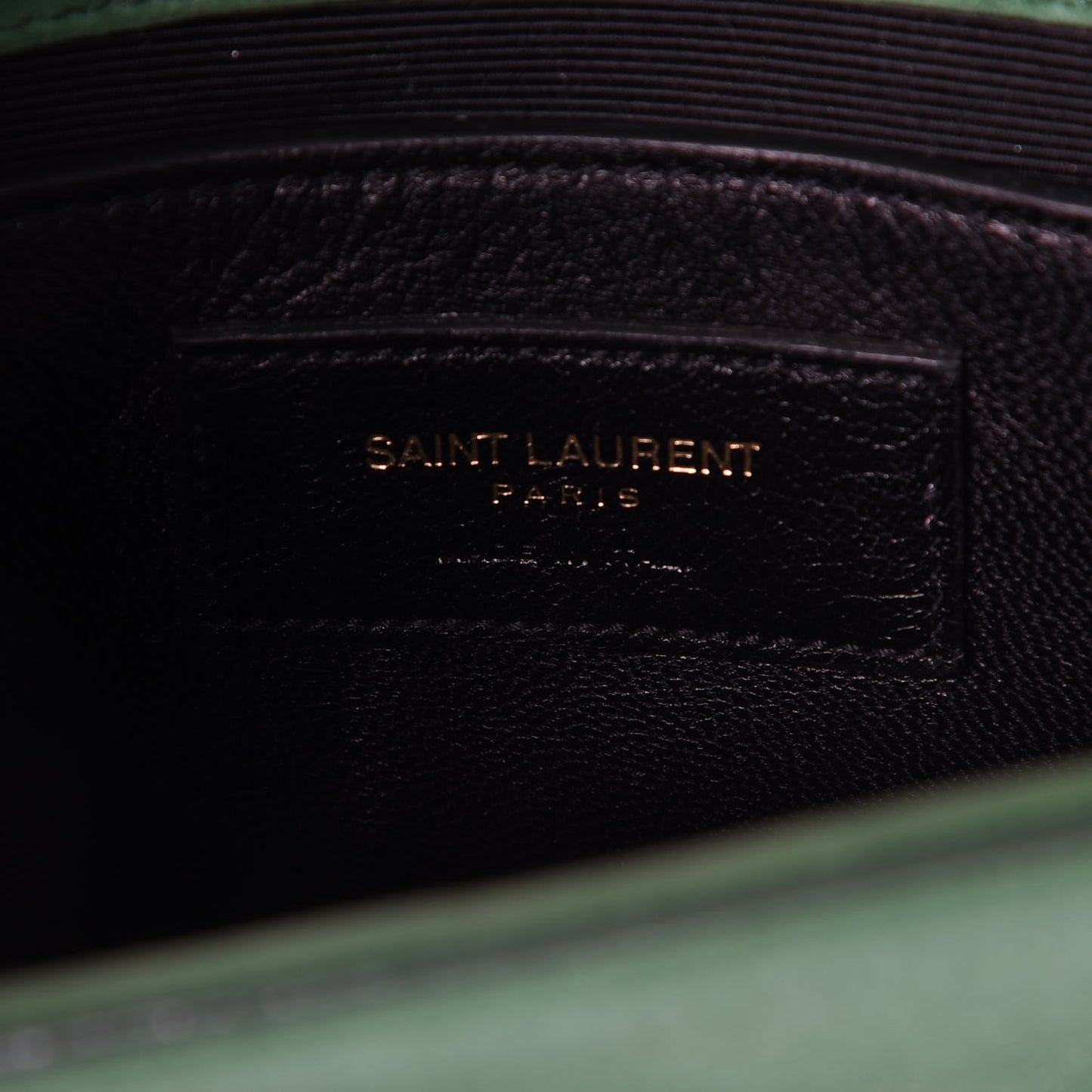Suede Small Classic Monogram Kate Tassel Satchel Green