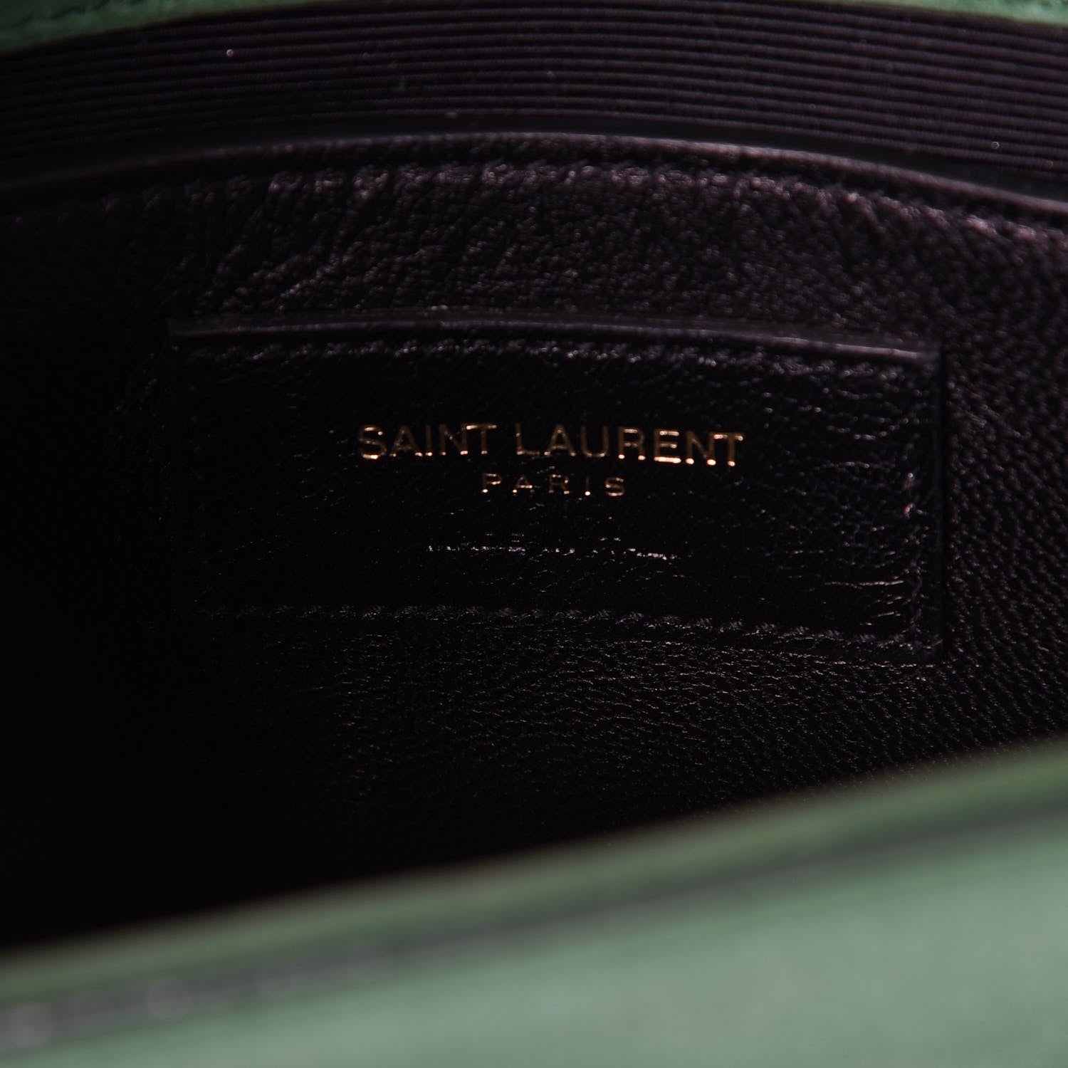 Saint Laurent Suede Small Classic Monogram Kate Tassel Satchel Green 6 of 8