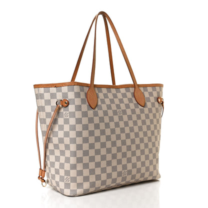 Louis Vuitton Damier Azur Neo Neverfull MM Rose Ballerine 3 of 12