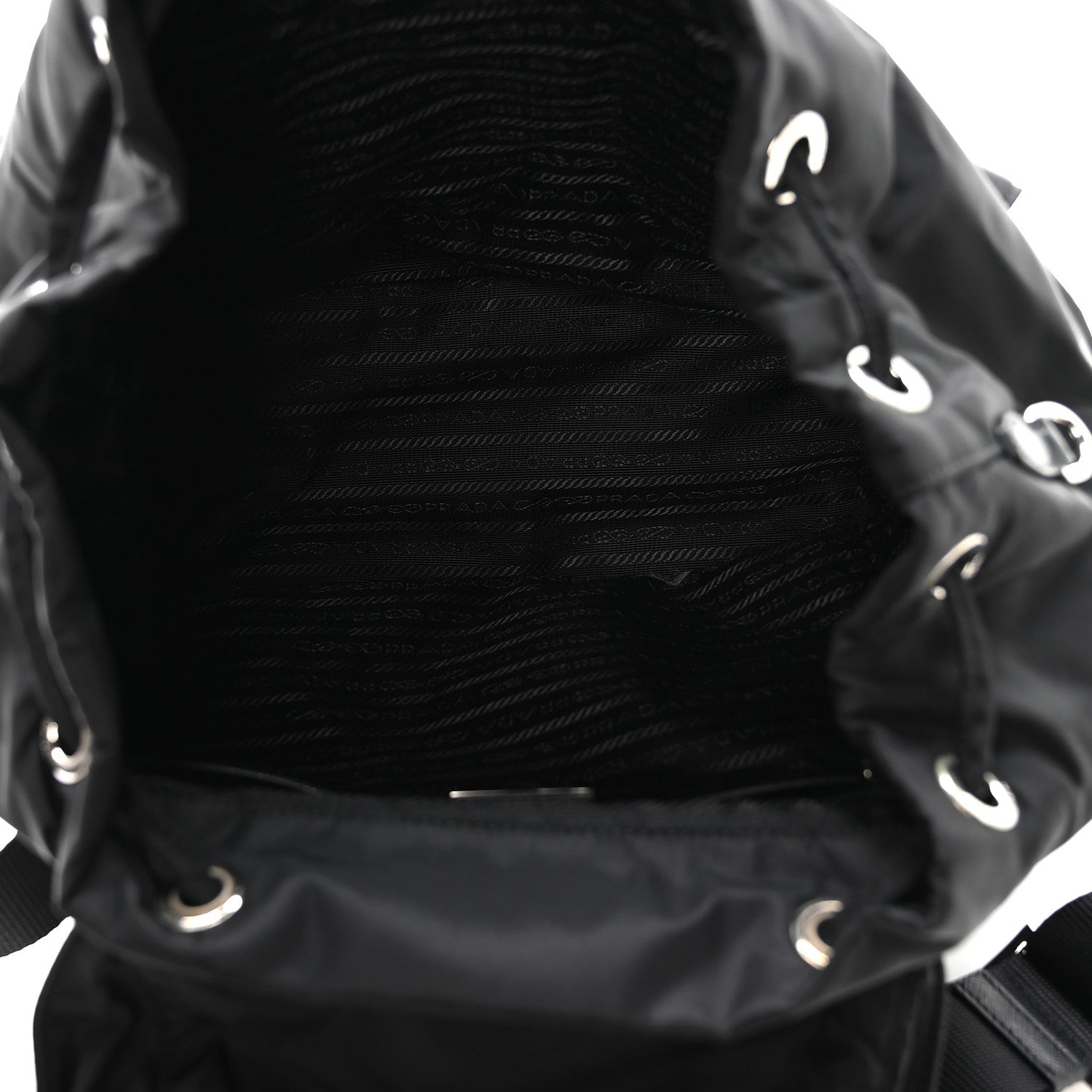 Prada Tessuto Nylon Saffiano Medium Backpack Black 4 of 10