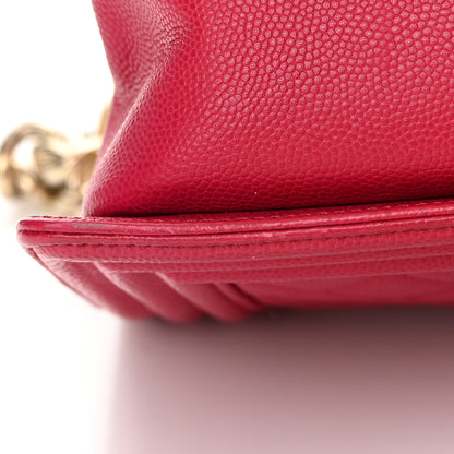 Chanel Caviar Quilted Medium Boy Flap Fuchsia 13 of 15