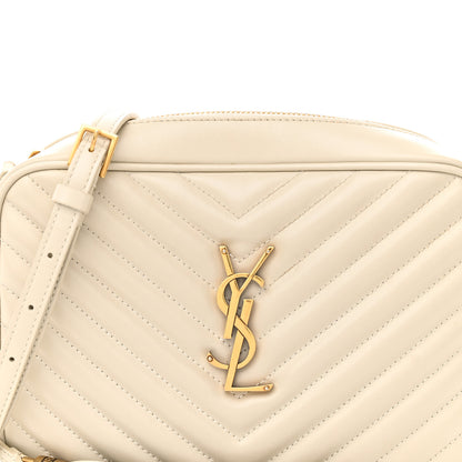 Saint Laurent Calfskin Matelasse Monogram Lou Camera Bag Crema Soft 8 of 11