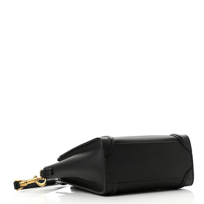 Celine Smooth Calfskin Nano Luggage Black 3 of 10