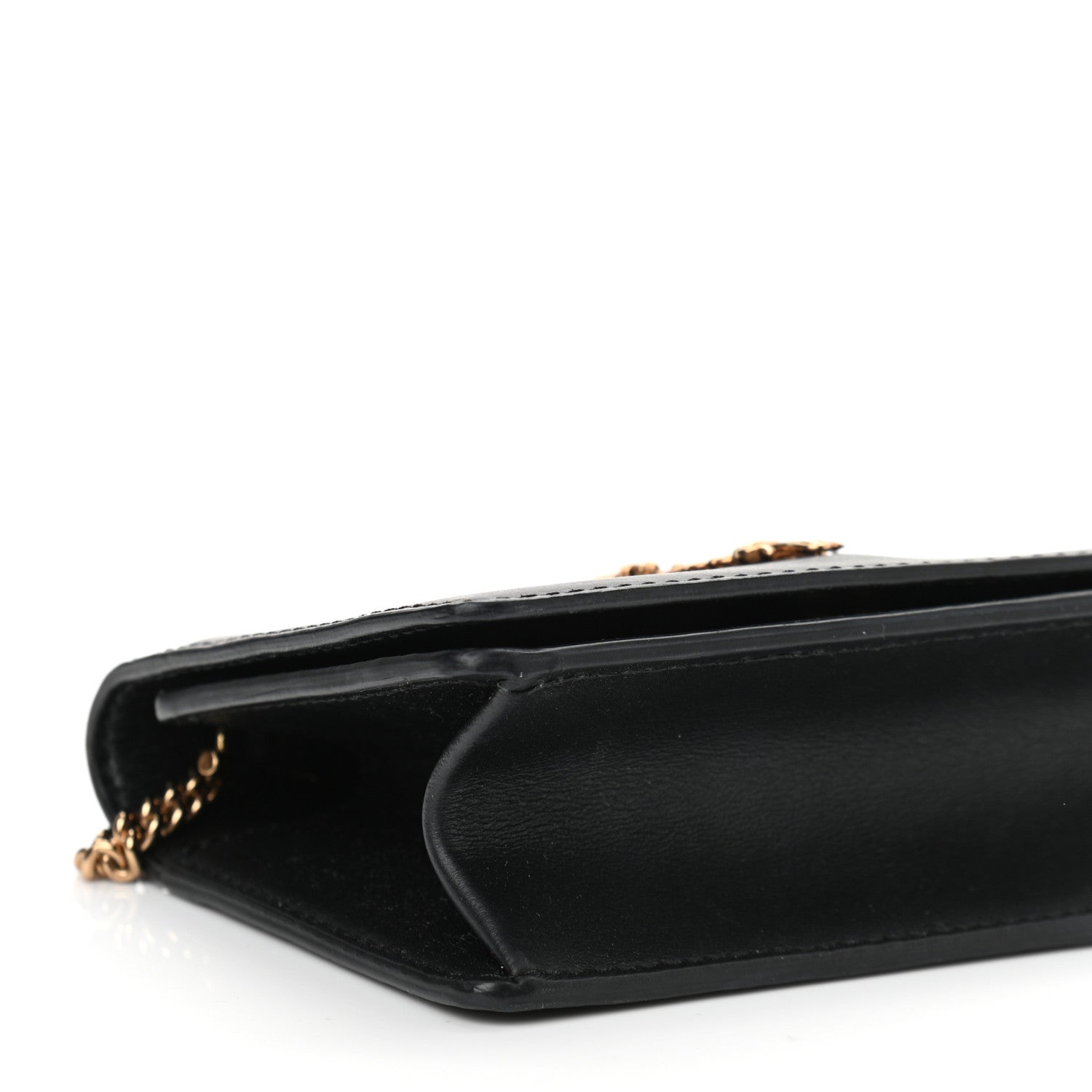 Versace Vitello Mini Virtus Chain Clutch Black 8 of 10