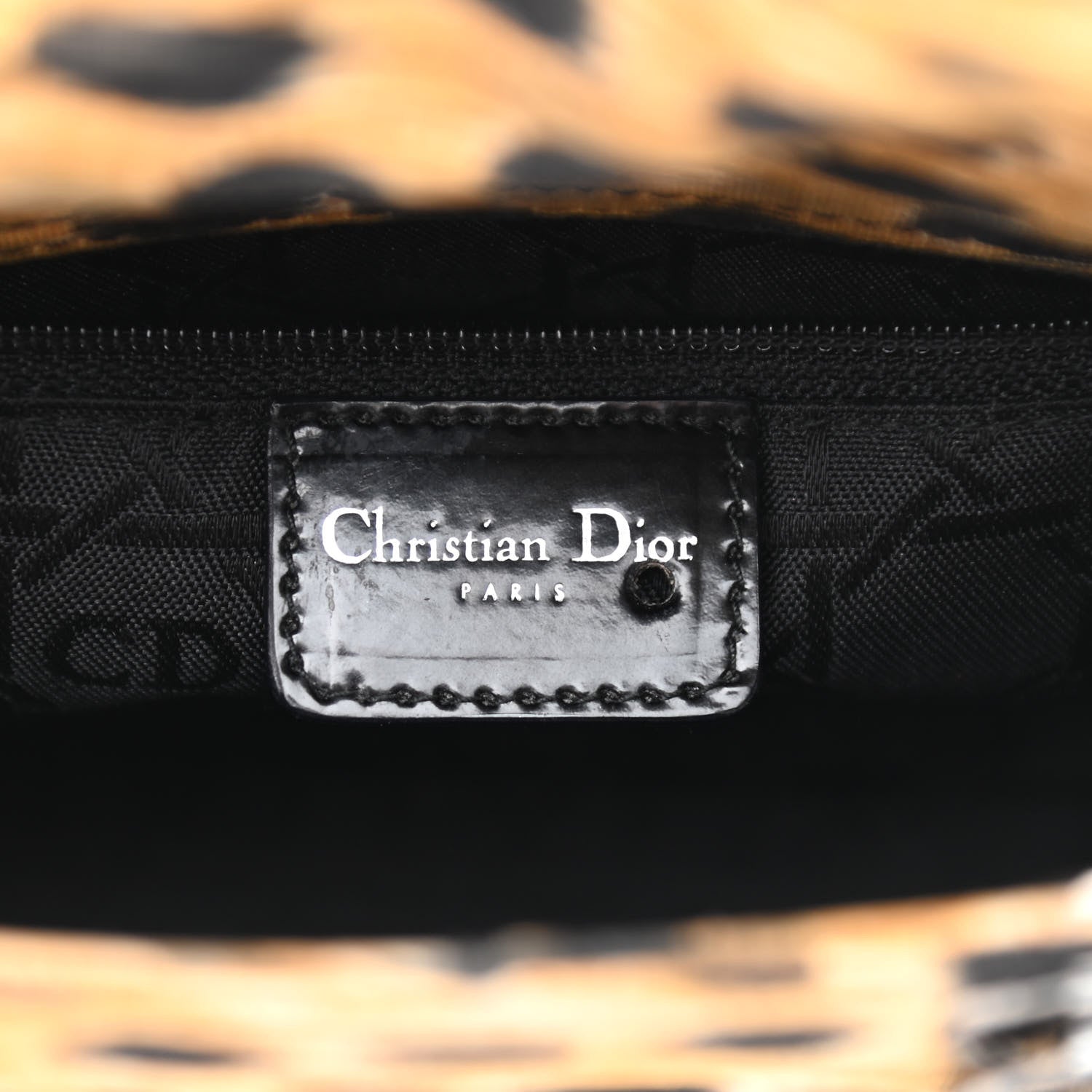 Christian Dior Canvas Leopard Printed Mini Lady Dior 6 of 10