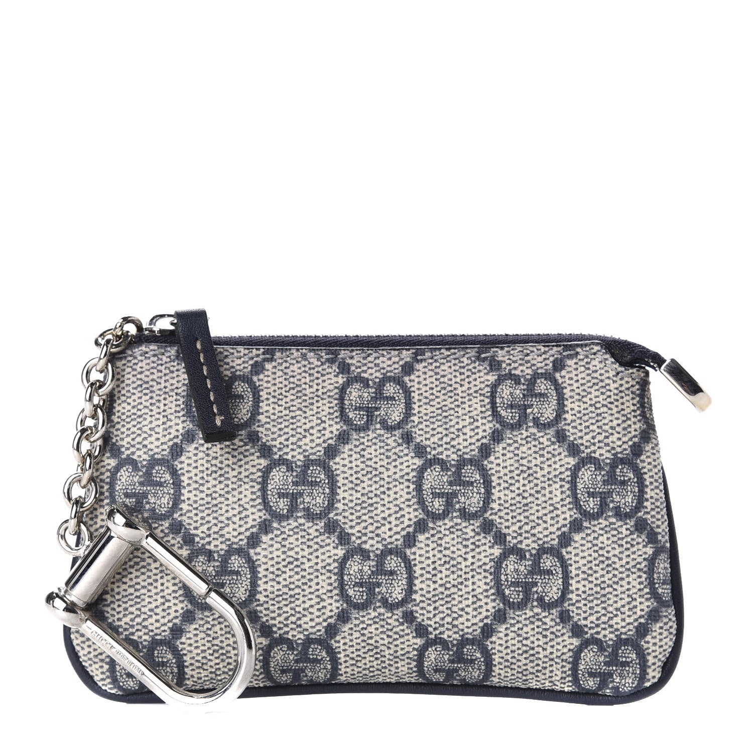 Gucci GG Supreme Monogram Key Case Beige Blue 1 of 9