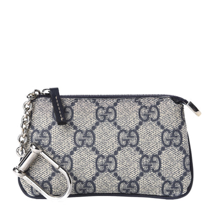Gucci GG Supreme Monogram Key Case Beige Blue 1 of 9