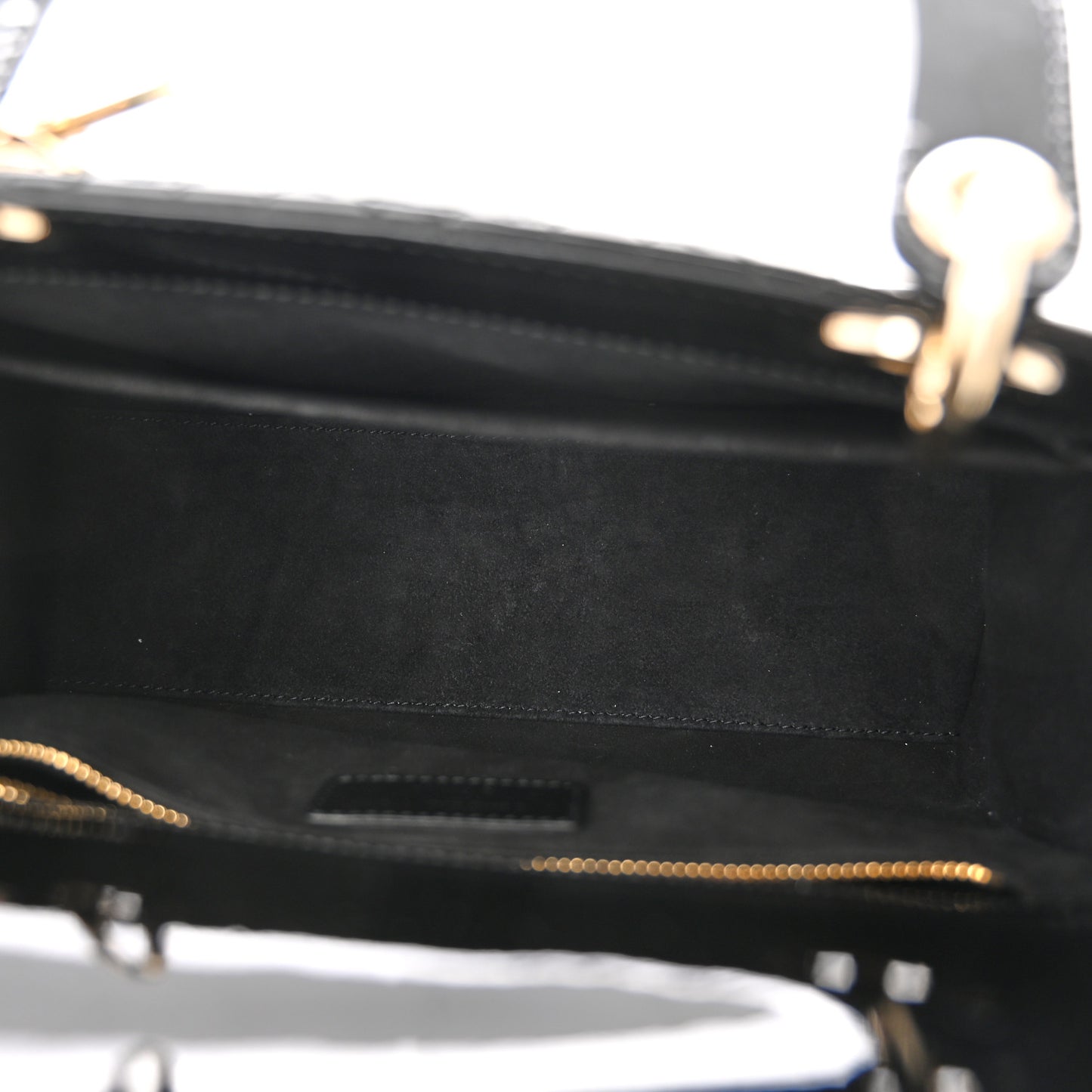 Patent Cannage Medium Lady Dior Black