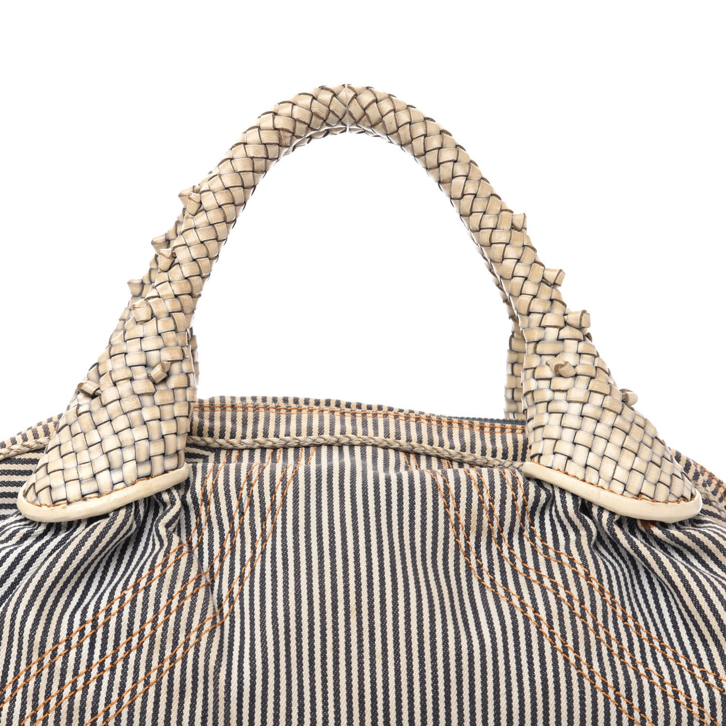 Denim Striped Spy Bowler Blue