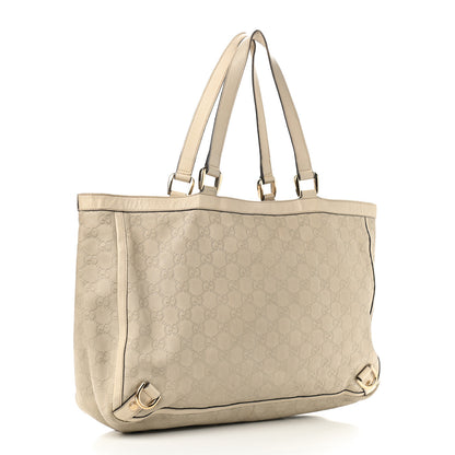 Gucci Guccissima Large Abbey Tote Off White 2 of 17