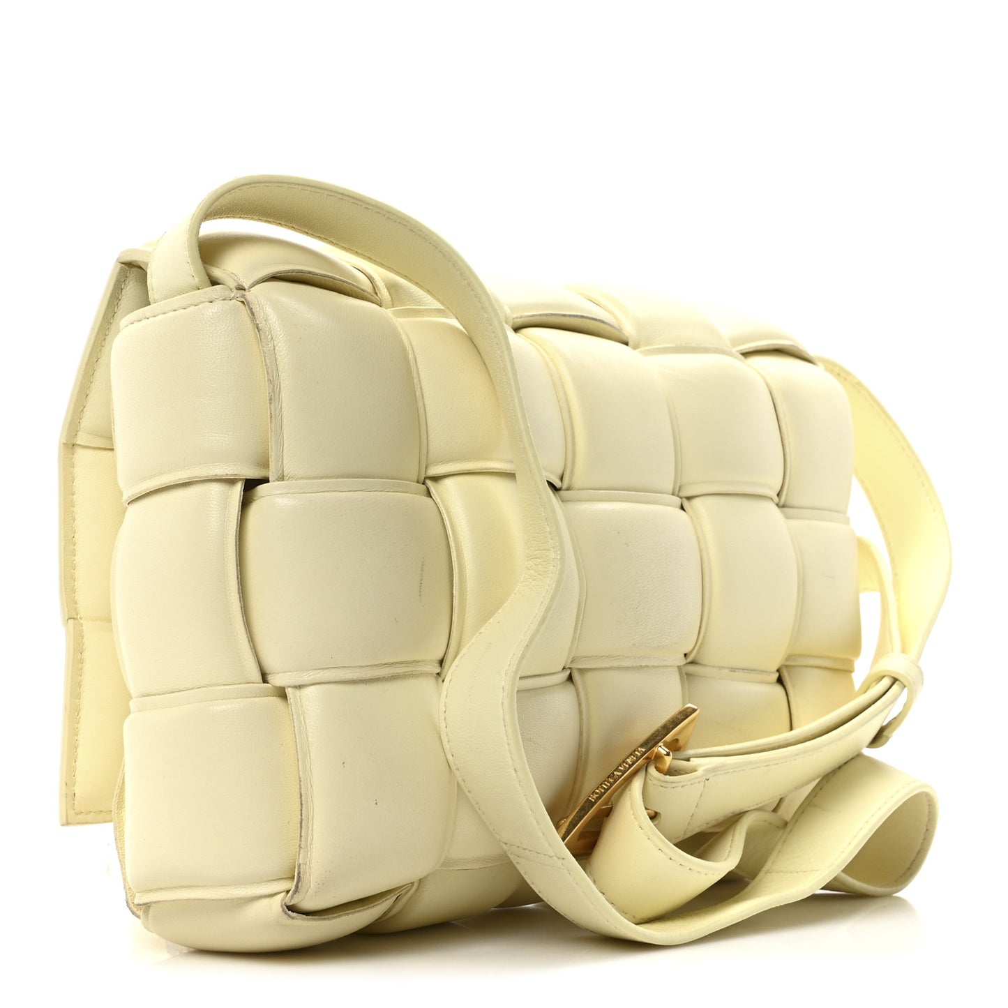 Nappa Maxi Intreccio Padded Cassette Crossbody Bag Zest