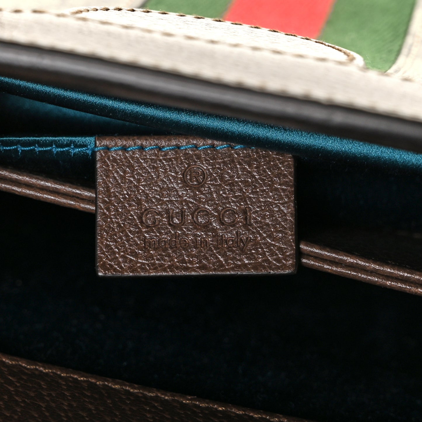 GG Supreme Monogram Web Small Ophidia Chain Shoulder Bag Brown