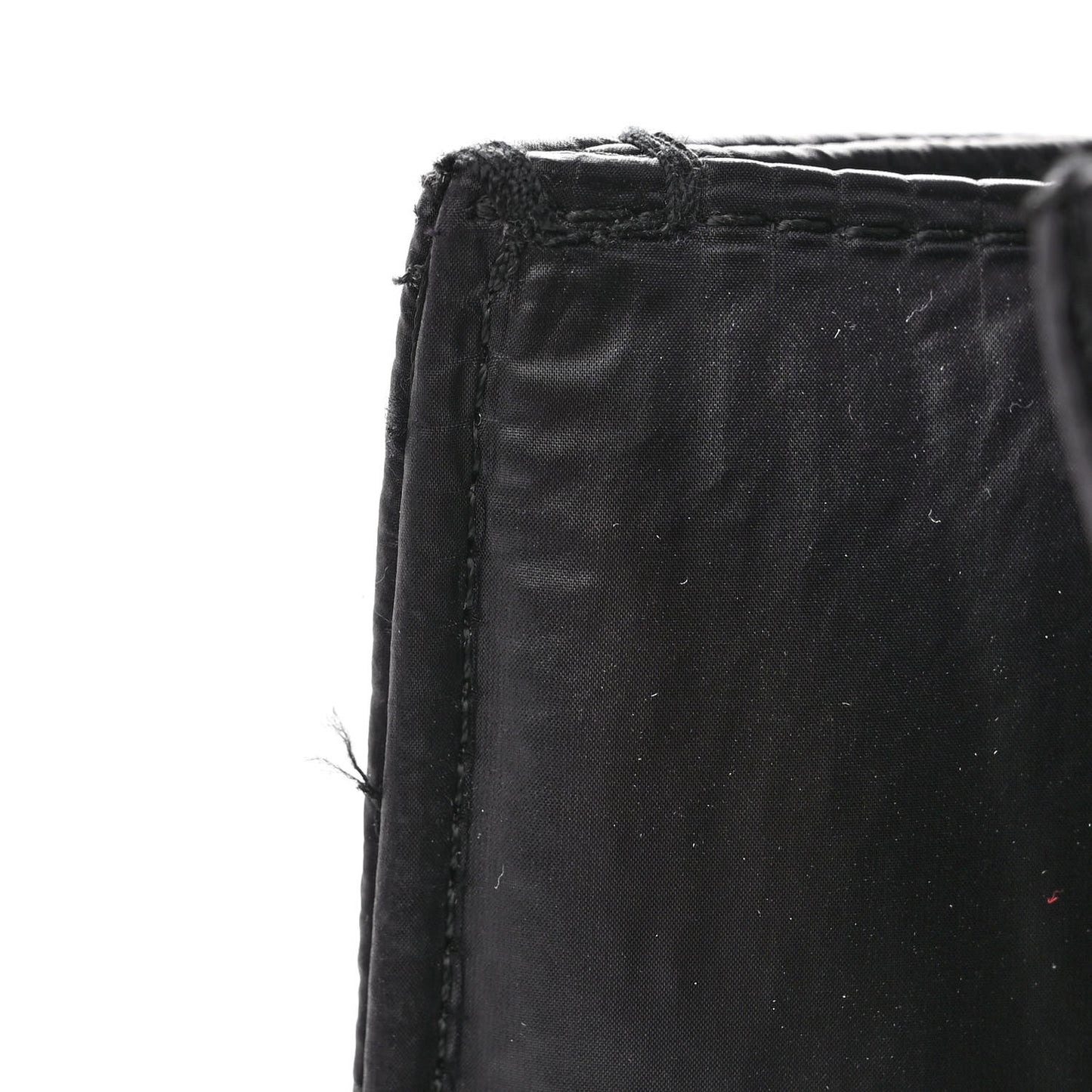 Nylon Medium Puff Shopping Bag Black