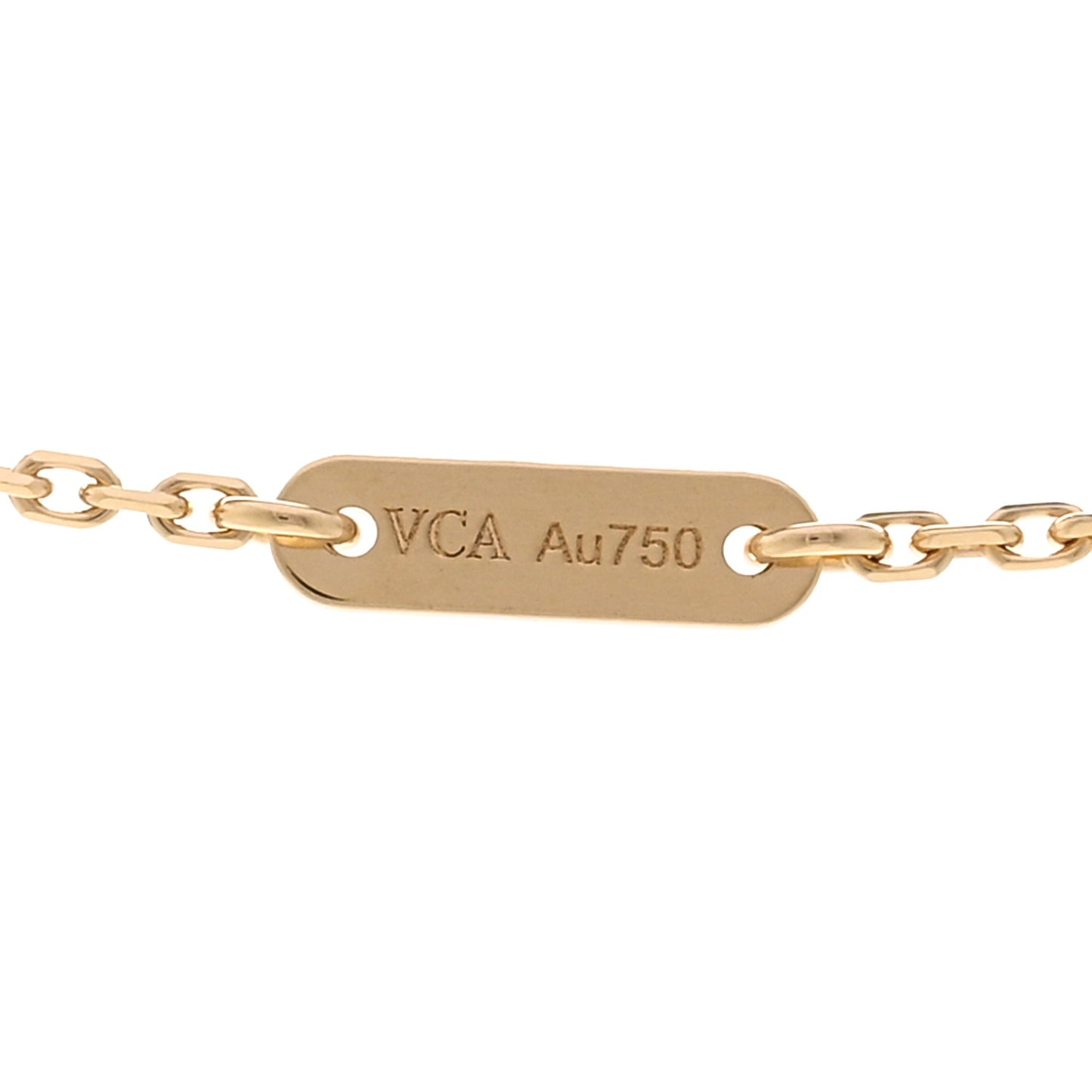 18K Yellow Gold Mother of Pearl Sweet Alhambra Pendant Necklace