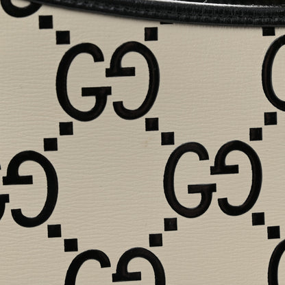 Gucci Azalea Calfskin GG Monogram Bi-Color Debossed Small Jackie 1961 Hobo Mystic White Black 15 of 15