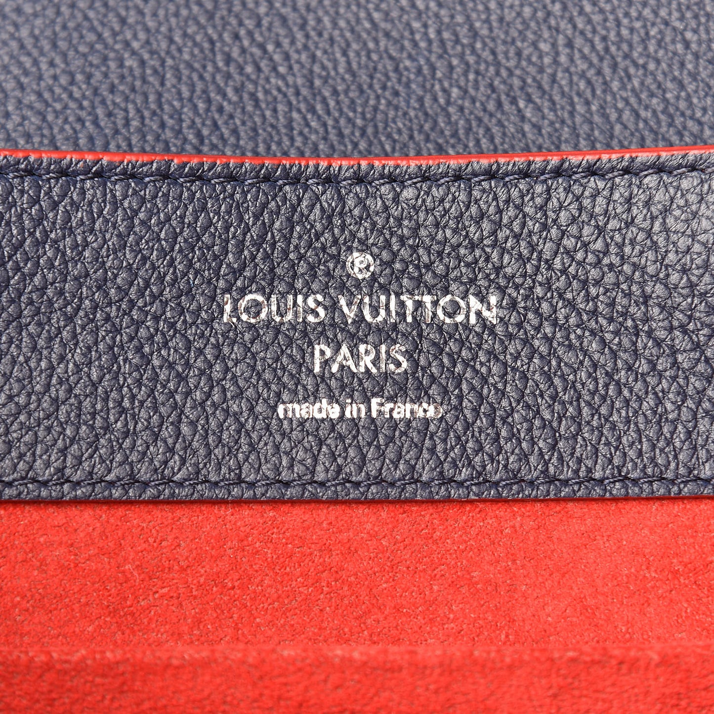Soft Calfskin Lockme Backpack Marine Rouge