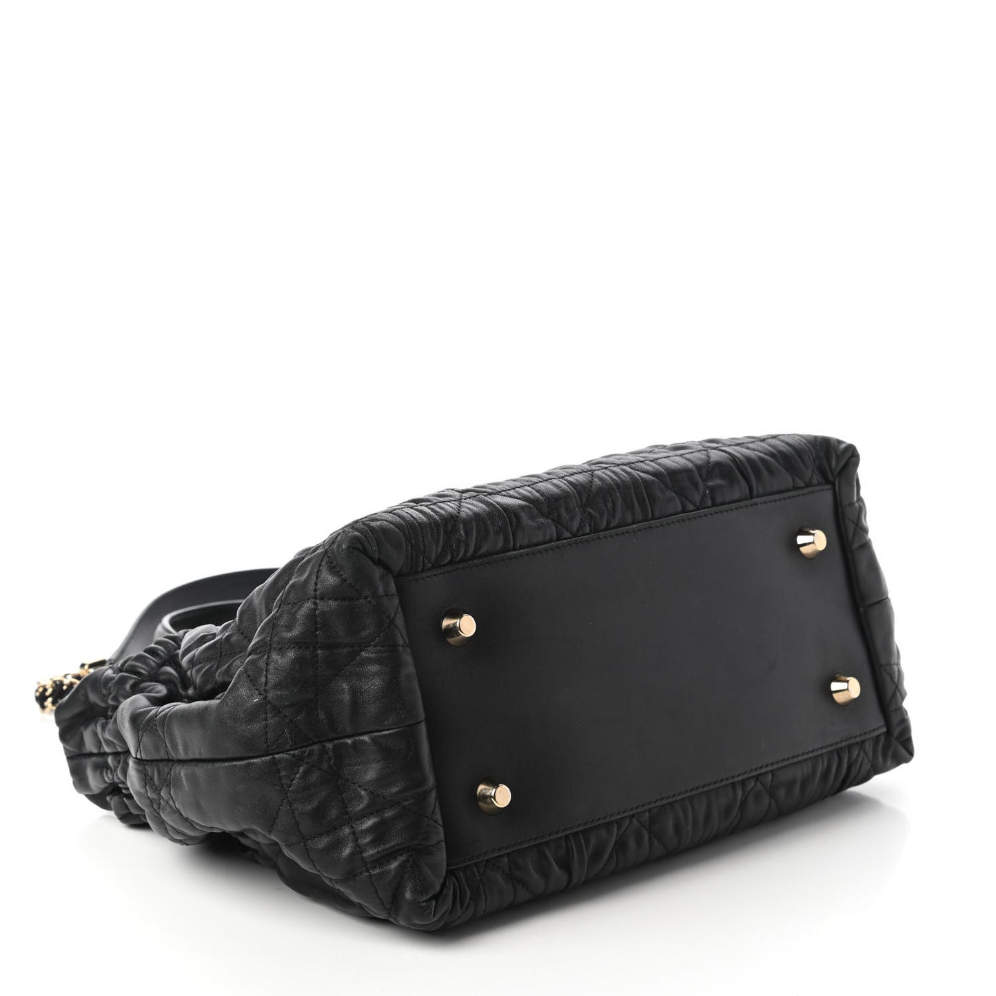 Gaufre Lambskin Cannage Delices Tote Black