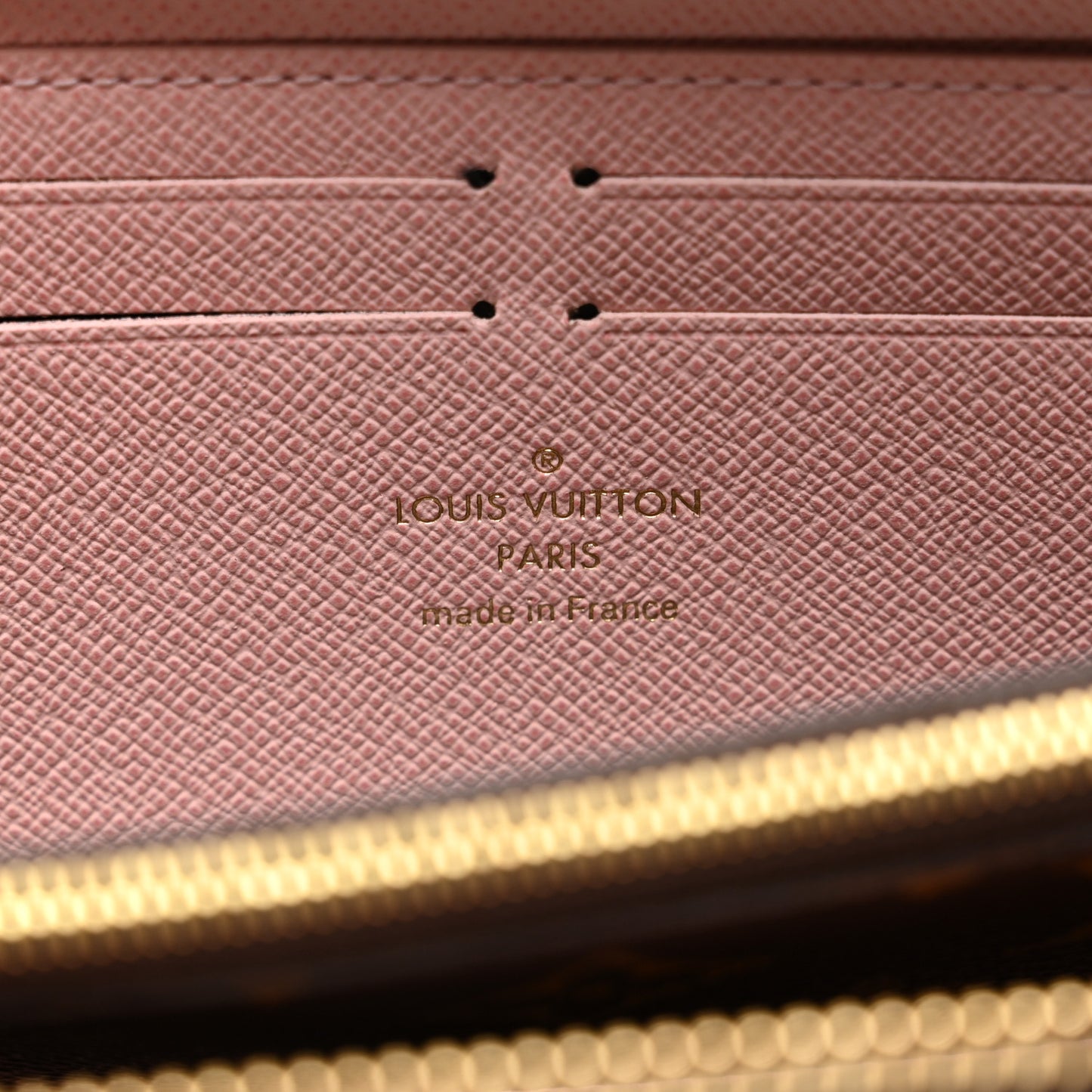 Monogram Clemence Wallet Rose Ballerine